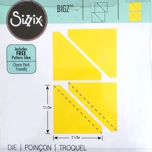 Sizzix Bigz 2 1/2" Half Square Triangle Fabric Die